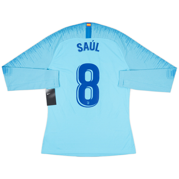 2018-19 Atletico Madrid Player Issue Away L/S Shirt Saul #8 (L)