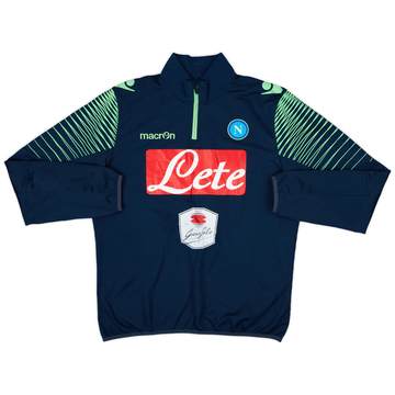2014-15 Napoli Macron 1/4 Zip Drill Top - 5/10 - (XXL)