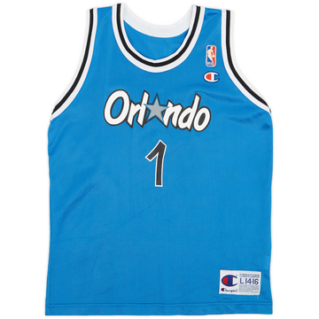 1995-98 Orlando Magic Hardaway #1 Champion Away Jersey - 8/10 - (L.Boys)