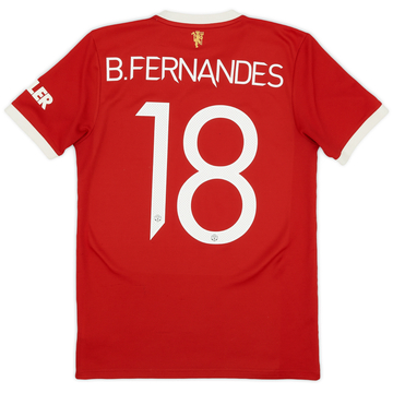 2021-22 Manchester United Home Shirt B.Fernandes #18 - 5/10 - (S)