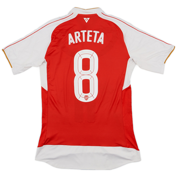 2015-16 Arsenal Home Shirt Arteta #8 - 7/10 - (S)