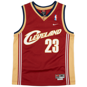 2003-04 Cleveland Cavaliers James #23 Nike Swingman Away Jersey - 7/10 - (M.Boys)