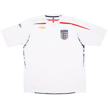 2007-09 England Home Shirt - 5/10 - (XXL)