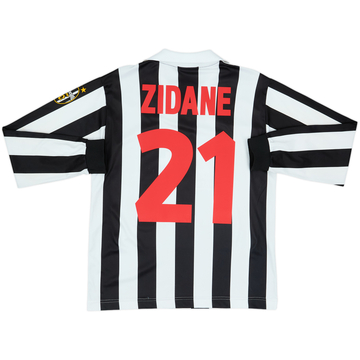 1998-99 Juventus Basic Home L/S Shirt Zidane #21 - 6/10 - (15-16 Years)