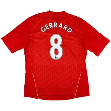 2010-12 Liverpool Home Shirt Gerrard #8 - 8/10 - (L)