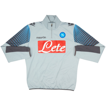 2014-15 Napoli Macron 1/4 Zip Training Top - 5/10 - (XL)