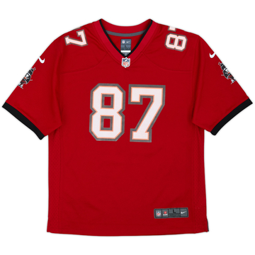 2020-21 Tampa Bay Buccaneers Gronkowski #87 Nike Game Home Jersey - 6/10 - (L.Boys)