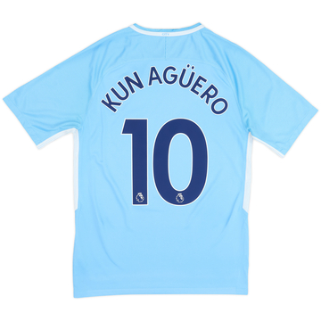 2017-18 Manchester City Home Shirt Kun Aguero #10 - 6/10 - (S)