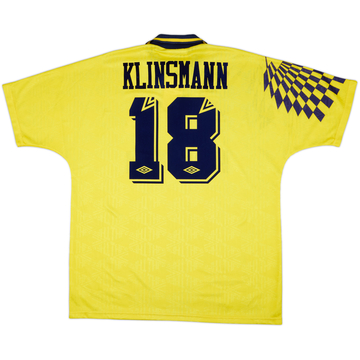 1991-95 Tottenham Away Shirt Klinsmann #18 - 8/10 - (XL)