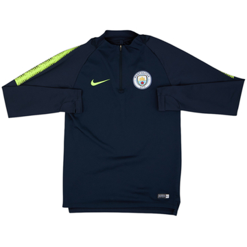 2017-18 Manchester City Nike 1/4 Zip Drill Top - 8/10 - (S)