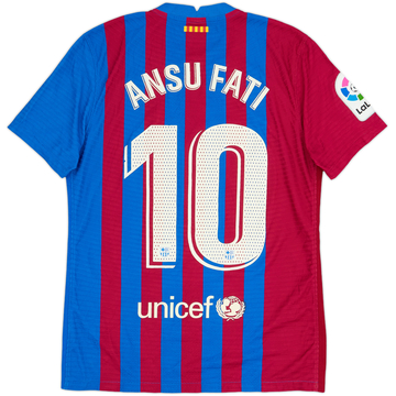 2021-22 Barcelona Authentic Home Shirt Ansu Fati #10 - 6/10 - (M)