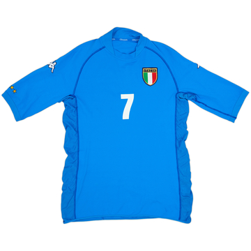 2002 Italy Home Shirt #7 - 8/10 - (XL)