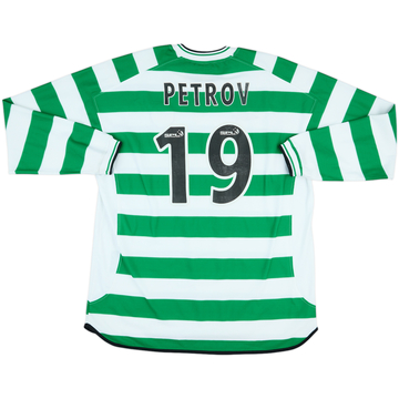 2001-03 Celtic Home L/S Shirt Petrov #19 - 7/10 - (XXL)