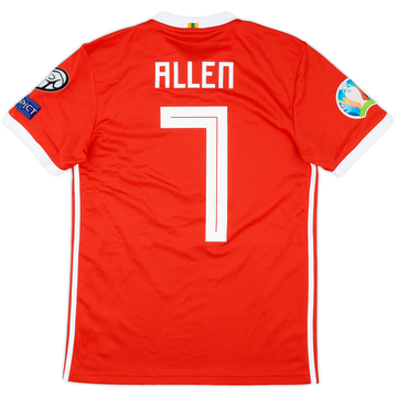 2019 Wales Match Issue Home Shirt Allen #7