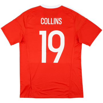 2015 Wales Match Issue Home Shirt Collins #19