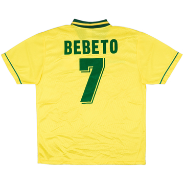 1994 Brazil Home Shirt Bebeto #7 - 8/10 - (XL)