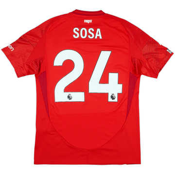 2024-25 Nottingham Forest Match Issue Home Shirt Sosa #24