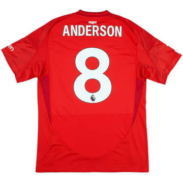 2024-25 Nottingham Forest Match Issue Home Shirt Anderson #8