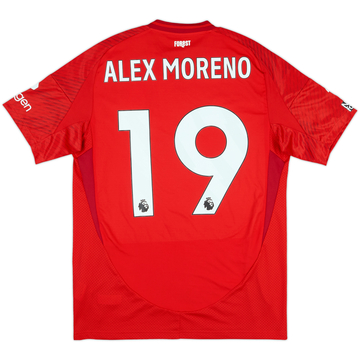 2024-25 Nottingham Forest Match Issue Home Shirt Alex Moreno #19