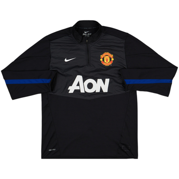 2013-14 Manchester United Nike 1/4 Zip Drill Top - 7/10 - (L)