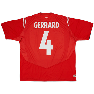 2004-06 England Away Shirt Gerrard #4 - 5/10 - (XXL)