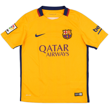 2015-16 Barcelona Away Shirt - 8/10 - (M.Boys)