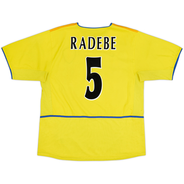 Camiseta de visitante del Leeds United 2002-03 Radebe #5 - 5/10 - (XL)