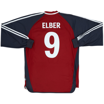 2001-02 Bayern Munich Player Issue Home L/S Shirt Elber #9 - 6/10 - (M)