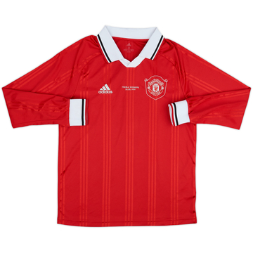 2019-20 Manchester United adidas 'Treble Winners' Icon L/S Shirt - 7/10 - (M)