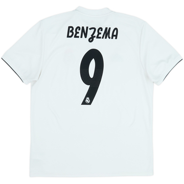 2018-19 Real Madrid Home Shirt Benzema #9 - 7/10 - (L)