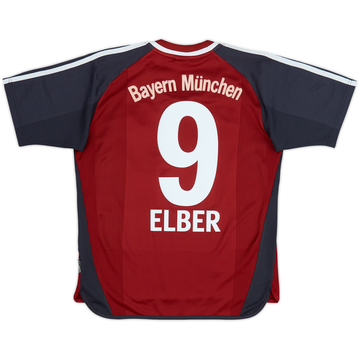 2001-02 Bayern Munich Home Shirt Elber #9 - 7/10 - (XL.Boys)