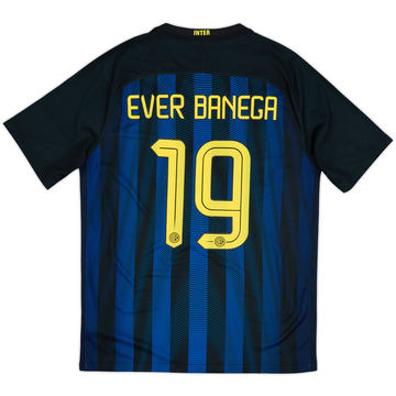 2016-17 Inter Milan Home Shirt Ever Banega #19 - 9/10 - (M)