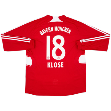 2008-09 Bayern Munich Home L/S Shirt Klose #18 - 7/10 - (XL)