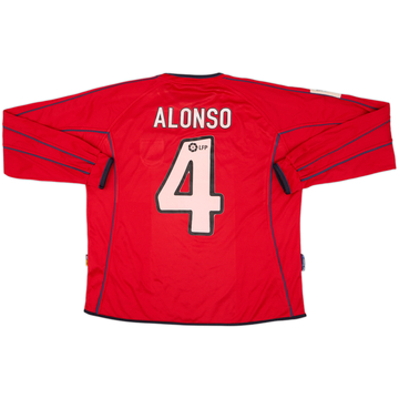 2002-03 Real Sociedad Away L/S Shirt Alonso #4 - 6/10 - (XL)