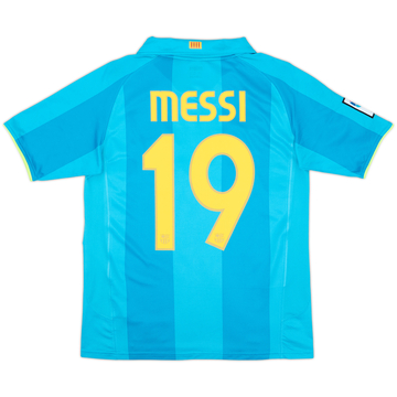 2007-09 Barcelona Away Shirt Messi #19 - 10/10 - (15-16 Years)
