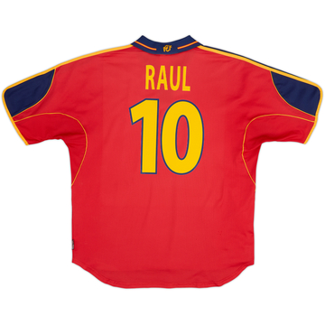 1999-02 Spain Home Shirt Raul #10 - 5/10 - (XL)