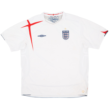 2005-07 England Home Shirt - 5/10 - (XXL)