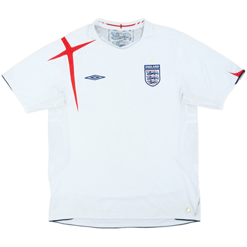 2005-07 England Home Shirt - 5/10 - (XL)