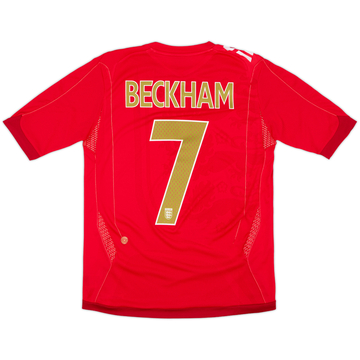 2006-08 England Away Shirt Beckham #7 - 6/10 - (14-15 Years)