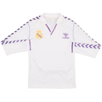 1986-88 Real Madrid Home L/S Shirt - 6/10 - (S.Boys)