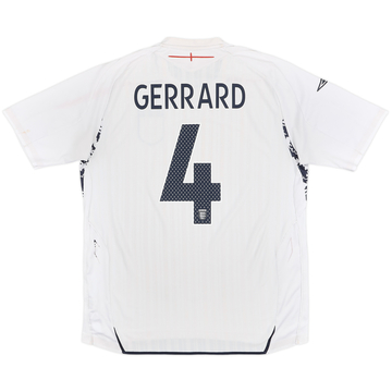 2007-09 England Home Shirt Gerrard #4 - 7/10 - (XL)