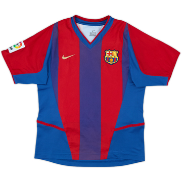 2002-03 Barcelona Home Shirt - 9/10 - (M.Boys)