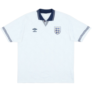 1990-92 England Home Shirt - 8/10 - (XL)