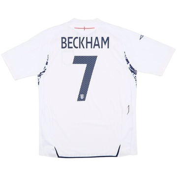2007-09 England Home Shirt Beckham #7 - 5/10 - (L)