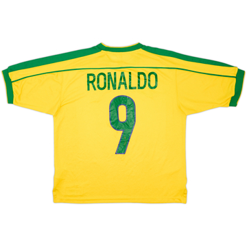 1998-00 Brazil 'World Cup' Home Shirt Ronaldo #9 - 6/10 - (M)