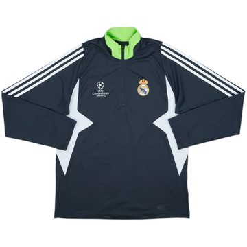 2007-08 Real Madrid adidas CL 1/4 Zip Drill Top - 8/10 - (L)