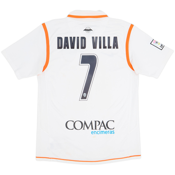 2007-08 Valencia Home Shirt David Villa #7 - 6/10 - (L)