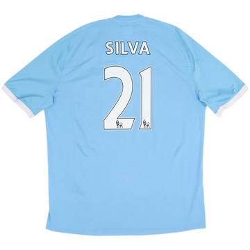 2010-11 Manchester City Home Shirt Silva #21 - 7/10 - (XL)