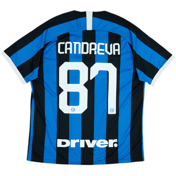 2019-20 Inter Milan Home Shirt Candreva #87 - 6/10 - (XL)
