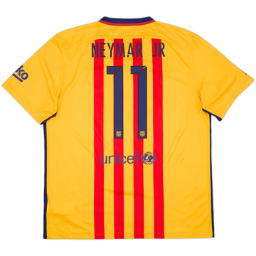 2015-16 Barcelona Away Shirt Neymar Jr #11 - 6/10 - (XL)